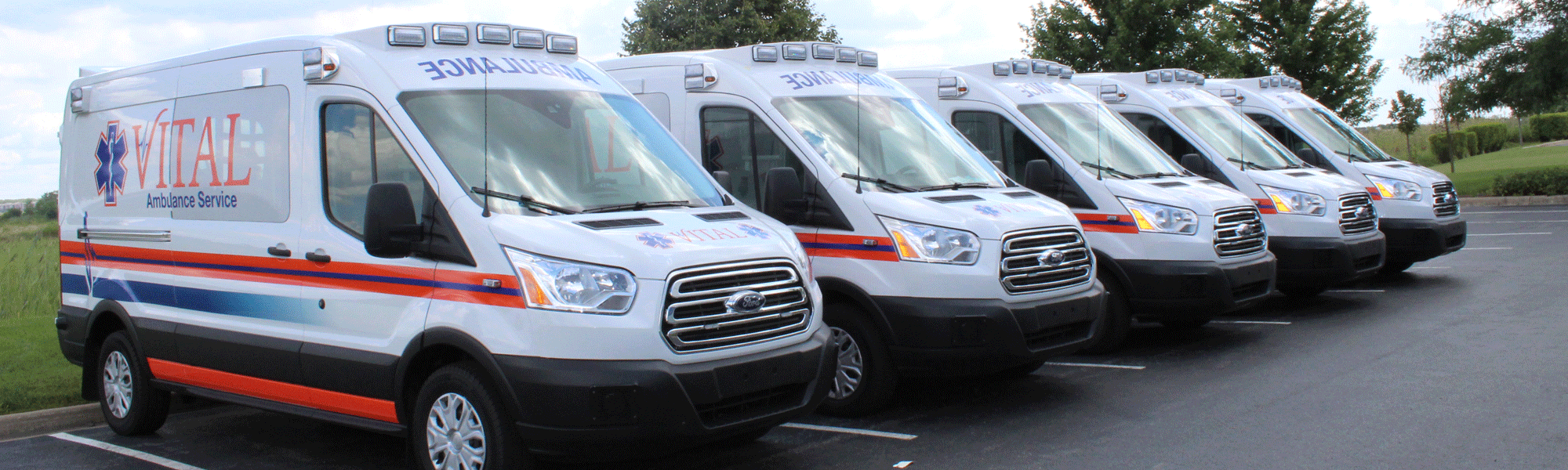 Vital Ambulance vehicles ready to transport